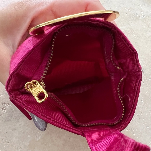 🩷 Vintage CELINE Mini Bag Gold Circle Logo Pink - Picture 6 of 6
